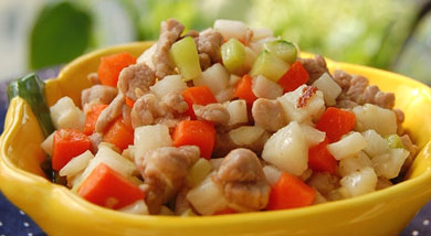 山药炒肉丁